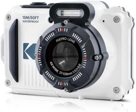 Kodak WPZ2 skaitmeninis fotoaparatas, baltos spalvos
