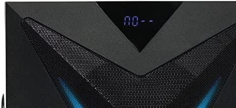 Kompiuterio kolonėlės Fenda F&D F550X 2.1 daugialypės terpės garsiakalbiai, 56 W RMS (14 Wx2 + 28 W), 2x3 colių palydovai + 6,5 colio žemųjų dažnių garsiakalbis, BT 5.0 / NFC / AUX / USB / FM / SD kortelių skaitytuvas / kelių spalvų LED / LED Ekranas / nuotolinio valdymo pultas /Medinis/Juodas