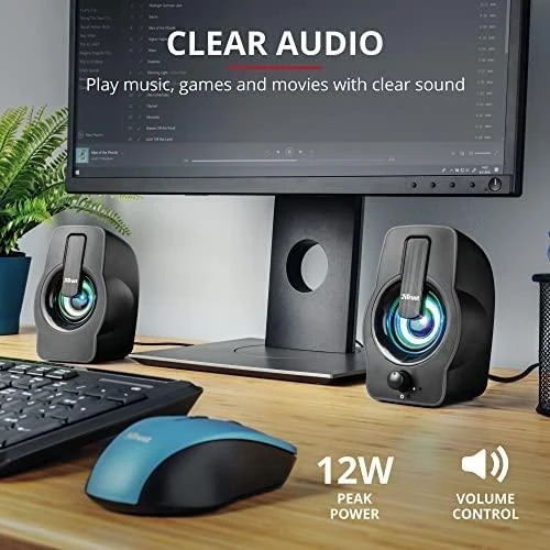 Kompiuterio kolonėlės Kolonėlės kompiuteriui Trust Gemi RGB 2.0, juodos