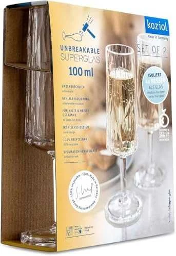 Šampano taurės CLUB Nr. 14, superglas, 2 x 100 ml, KOZIOL