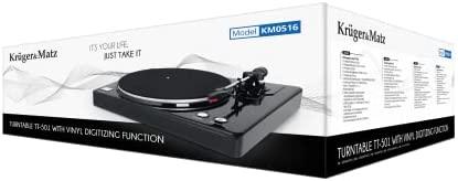 Kruger & Matz Plokštelių grotuvas - Krüger&Matz TT-501 diržo pavara 33/45 RPM Juodas