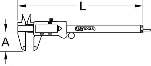 Skaitmeninis slankmatis 150/40/0,01mm DIN 862, KS Tools
