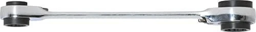 Dvigubas žiedinis terkšlinis raktas su reversu 10x19mm-13x17, KS Tools