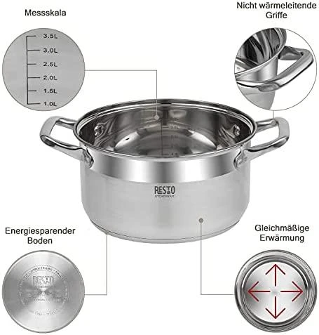 Orkaitėje kepti tinkamas puodas D22CM 4.6L/92004 RESTO