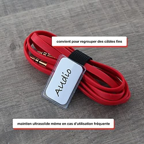 LABEL THE CABLE Mini Velcro Ties 10-piece Set - juodos spalvos