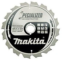 Makita T.C.T. pjūklas SPECIALIZED 235X2.8X30mm 20° T16 B-13699 T.C.T • 235 x30 mm • T16 • 20° • Medienai/Medienai su vinimis