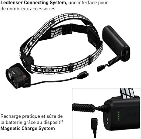 LED Lenser Galvos Žibintas - Ledlenser H19R Juodas