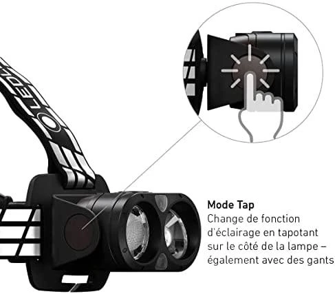 LED Lenser Galvos Žibintas - Ledlenser H19R Juodas