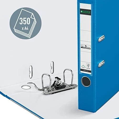 Segregator Leitz 180° dźwigniowy A4 50mm Šviesiai mėlynas (10155030/10151230)
