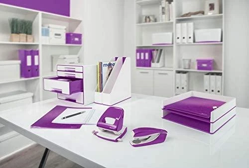 Pagrindas rašymui Leitz Wow, A4, be atvertimo, su prispaudėju viršuje, plastikinis, violetinės spalvos
