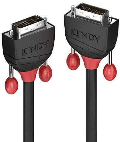 Vaizdo Kabelis - LINDY Juodas Line DVI-D Dual Link M/M, 2560x1600@60Hz, 2 m, Juodas