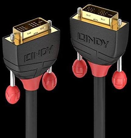 Vaizdo Kabelis - LINDY Juodas Line DVI-D Single Link Vaizdo Kabelis, M/M, 1920x1200 60Hz, 3 m, Juodas