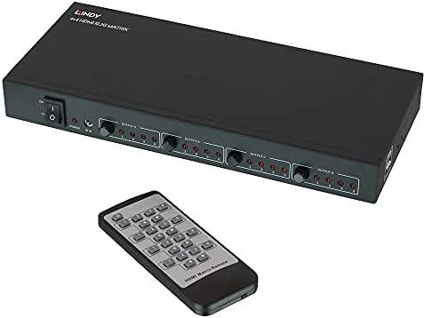 Lindy 4x4 HDMI matrica su nuotolinio valdymo pulteliu