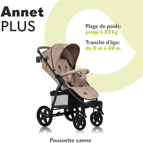 Vežimėlis LIONELO Annet Plus rusvai gelsvas Smėlio spalvos