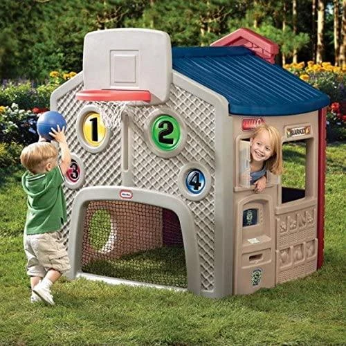 Lauko Žaidimų Namelis Little Tikes su Krepšinio Lanku