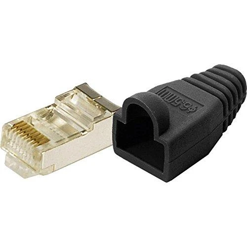 LOGILINK MP0024 LOGILINK - Kištukinė jungtis Cat.6 RJ45 100vnt. komplektas, neekranuotas, juodas