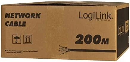 LogiLink S/FTP Cat7 AWG23 1000MHz instaliacinis kabelis, 200 m., oranžinės spalvos