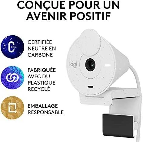 Internetinė kamera Logitech Brio 300, balta