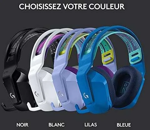 Belaidės ausinės Logitech G733, LIGHTSPEED, RGB, Mėlynos spalvos