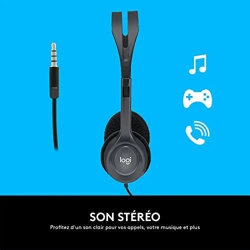 Universalios ausinės Logitech H111, su mikrofonu, 3,5mm jungtis