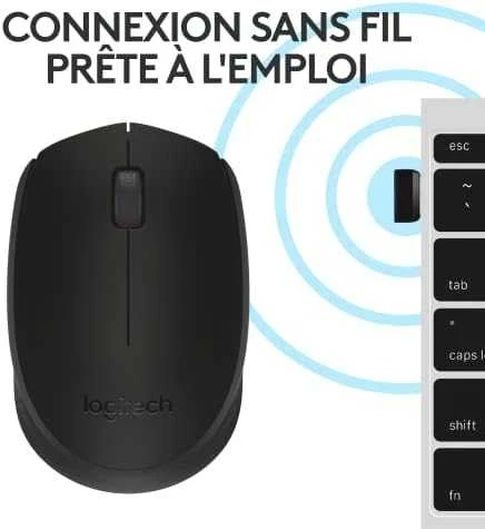 Belaidė pelė Logitech M171, Juoda
