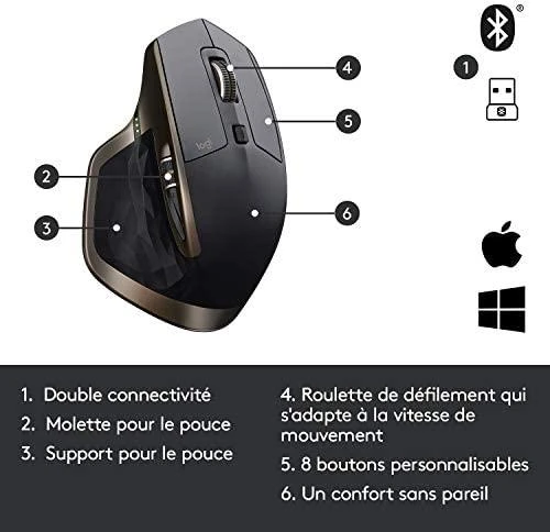 Belaidė pelė Logitech MX Master. Juoda