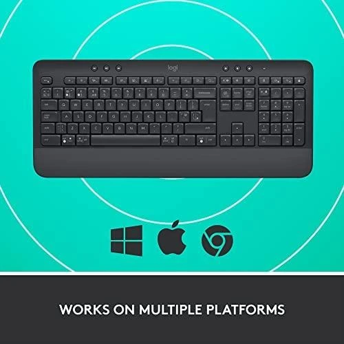 Klaviatūra Logitech Signature K650, Grafito spalvos, Vokiečių kalba (Qwertz)