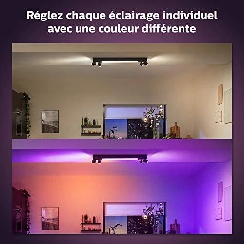 Lubinis šviestuvas Philips Hue Centris 4 taškų juoda specialios formos BT lubinė lempa