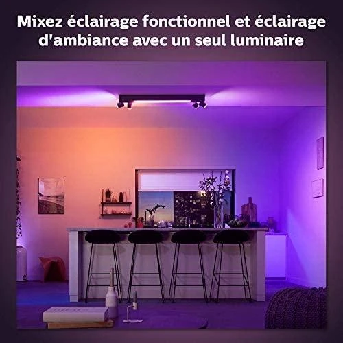 Lubinis šviestuvas Philips Hue Centris 4 taškų juoda specialios formos BT lubinė lempa