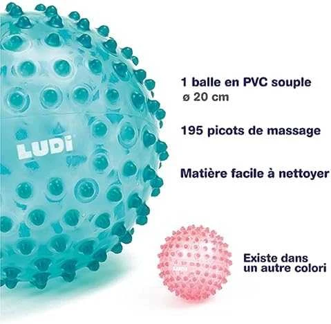 LUDI mankštos kamuolys, rožinis, 20 cm