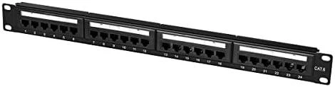 LOGILINK NP0004 LOGILINK - Patch panel UTP CAT6 24-jungtys juodas