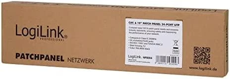 LOGILINK NP0004 LOGILINK - Patch panel UTP CAT6 24-jungtys juodas