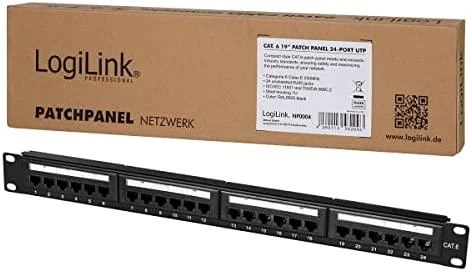 LOGILINK NP0004 LOGILINK - Patch panel UTP CAT6 24-jungtys juodas