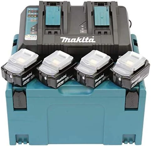 Makita Akumuliatorių ir dvigubo kroviklio komplektas LXT® 197626-8 18V • BL1850B x4 • DC18RD • LXT®