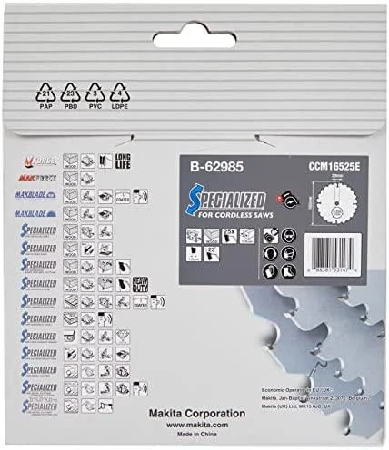 Makita B-62979 T.C.T. pjovimo diskas 165X1.4X20mm 23° T25 EFFICUT