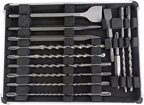 Grąžtas 17 dalių grąžtų rinkinys Makita D-42444; SDS-Plus