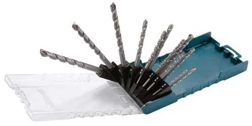 Makita D-77126 Grąžtų mūrui rinkinys 12 vnt (4x70mm - 5x85mm (2x) - 6x100mm (3x) - 8x110mm (3x) - 10x150 (2x) - 12x150mm)