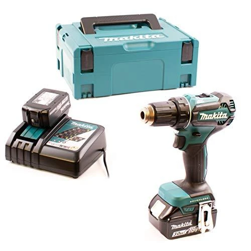 Makita DDF485RFJ rinkinys su įkrovikliu ir lagaminu