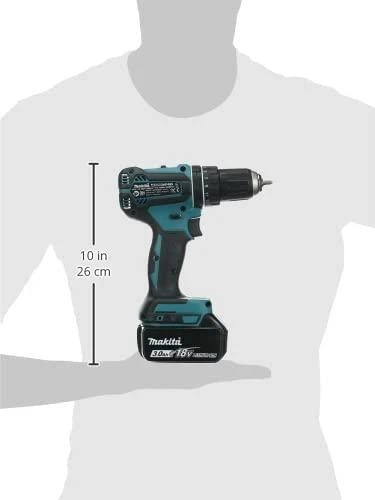 Makita DHP485RFJ Akumuliatorinis smūginis gręžtuvas, 18 V, 2x 3,0 Ah Li-ion, 50/25 Nm, 1,7kg, LED, BL-motor, MAKPACK