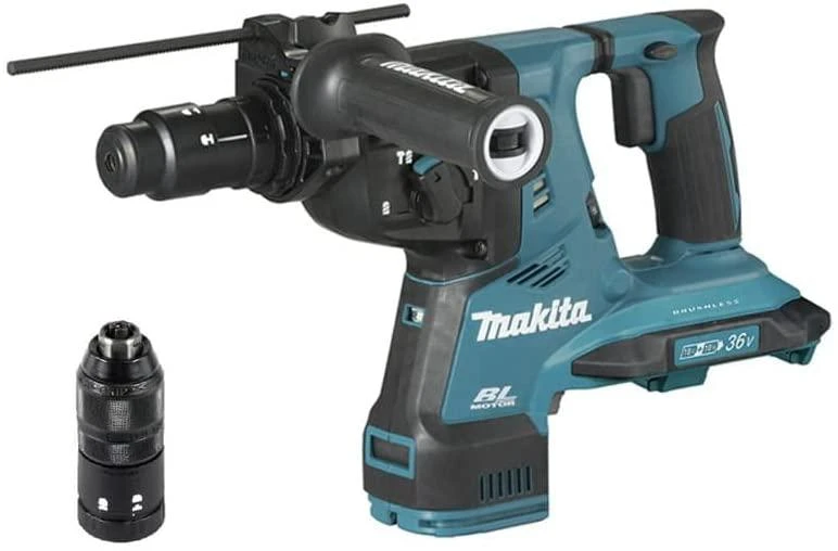 Makita Smūginis gręžtuvas 2x18V DHR281PT2J 2.9J 2x5.0Ah BL + rankena