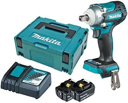 Makita DTW301RTJ komplektas su įkrovikliu ir akumuliatoriais