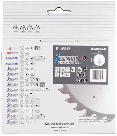 Makita T.C.T. pjūklas 165X1.5X20mm 15° T24 EFFICUT klijuotoms plokštėms E-12217