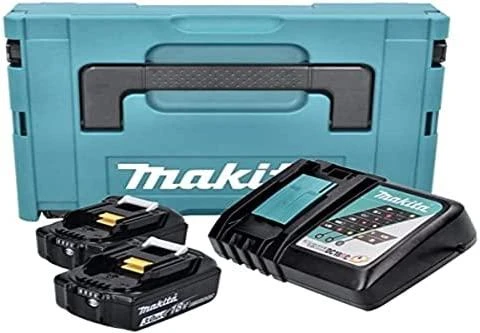 Makita įrankių rinkinys su akumuliatoriais ir įkrovikliu