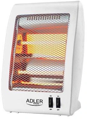 Adler | Šildytuvas | AD 7709 | Halogeninis šildytuvas | 800 W | Galios lygių skaičius 2 | Baltas