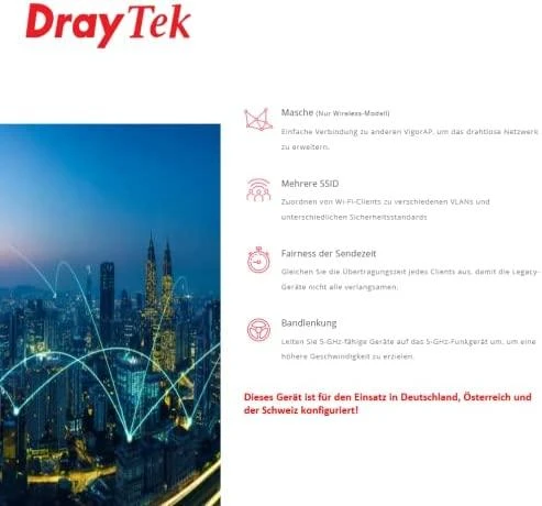 Carruzzo DrayTek VigorAP 802 867 Mbit/ai Balta
