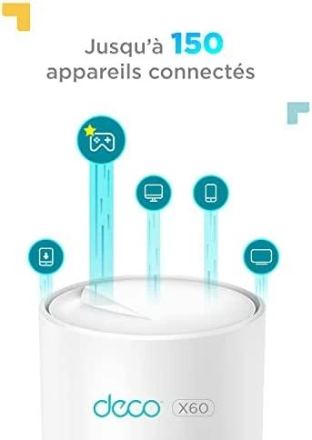 Maršrutizatorius TP-LINK AX3000 viso namo tinklelio „Wi-Fi“ sistema su „Wi-Fi 6“ 2402 Mbps esant 5 GHz dažniui + 574 Mbps esant 2,4 GHz dažniui