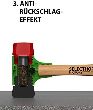 Neatšokantis guminis plaktukas KUKKO Selecthor Ø60mm