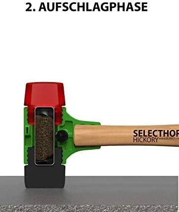 Neatšokantis guminis plaktukas KUKKO Selecthor Ø60mm