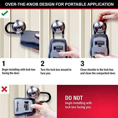 Master Lock MasterLock raktų dėžutė su kombinuota spyna ir pančiais (5400EURD)