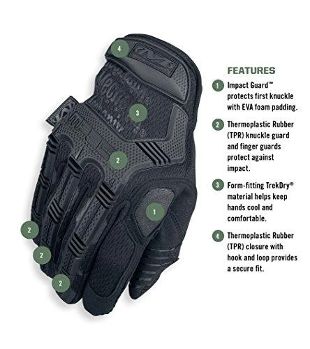 Mechanix Wear Pirštinės Mechanix M-Pact® Covert juodos L dydis. Velcro, TrekDry®, dirbtinė oda, delno, krumplių, Armortex®, pirštų apsauga, D30® apsauga nuo vibracijos